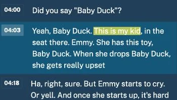Transcript creation